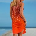 thumbnail image 4 of Ovzne Robes d'Été pour Femmes Robe Femme Printemps et Été Vacances Bouton Col en V à Bretelles Robe Haut Robe de Printemps Imprimée Liquidation, 4 of 7