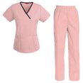 thumbnail image 1 of Women's Scrubs Set Scrub Top and Pants Scrubs Set, 1 of 3