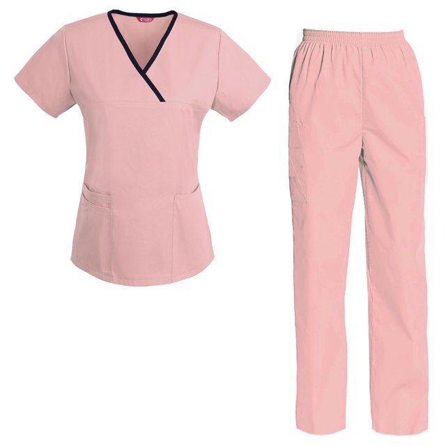 Women's Scrubs Set Scrub Top and Pants Scrubs Set
