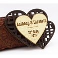 thumbnail image 1 of 40 Save The Date Wooden Magnet Custom Engraved Wooden Magnet Rustic Wedding Announcements Idea, 1 of 2