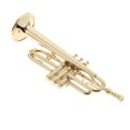 thumbnail image 3 of 1/6 Maison de Poupée Miniature Trompette en Métal Modèle d'Instrument de Musique Décoration Maison, 3 of 7