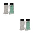 thumbnail image 3 of maskred Prevent Foot Injuries On Any Adventure With 5 Toe Cut Resistant Socks Grey Is Gray green Black bin 2Set, 3 of 6