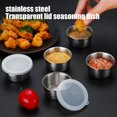 thumbnail image 2 of Contenant de Rangement pour Aliments, Contenants de Rangement de Cuisine, Tasse à Sauces en Acier Inoxydable 304 Tasse à Sauces 40 ml Incluant Couvercle en Plastique Style Trempette Petites Assiettes Assiettes à Sauces pour BBQ Extérieur 6 Pcs, 2 of 9