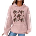thumbnail image 2 of Simua Sweat à Capuche Tendance pour Femmes Manches Longues Imprimé Rugby Amusant Chandail Décontracté Sport Jour de Match, 2 of 4