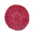 thumbnail image 1 of Women Mesh Crochet Hair Net Portable Portable Woman Mesh Crochet Breathable Replacement Elastic Solid Color Bedroom Sleeping Hairnet Hat Accessories Red, 1 of 7