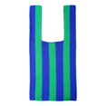 thumbnail image 3 of Stripe Pattern Lady Shoulder Bag Hand Bag Totes Large Capacity Women Totes Green Blue, 3 of 9