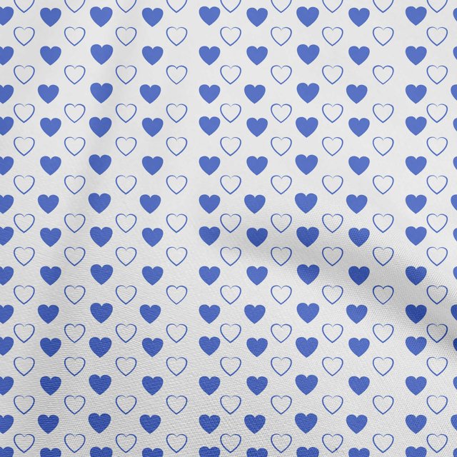 oneOone Rayon Medium Blue Fabric Poker Card Sewing Material Print Fabric by The Yard 56 Inch Wide
