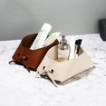 thumbnail image 3 of Storage Bag Space-saving Folding Faux Leather Hallway Desktop Sundries Organizer Home Supplies, 3 of 8