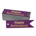 thumbnail image 1 of Inkdotpot Pack Of 100 Happy Retirement Favor Paper Tags Craft Real Gold Foil Hang Tags, 1 of 1