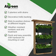 thumbnail image 4 of Algreen Gardenview Decorative Trellis with 3 Vertical Wall Hanging Planters, 4 of 5