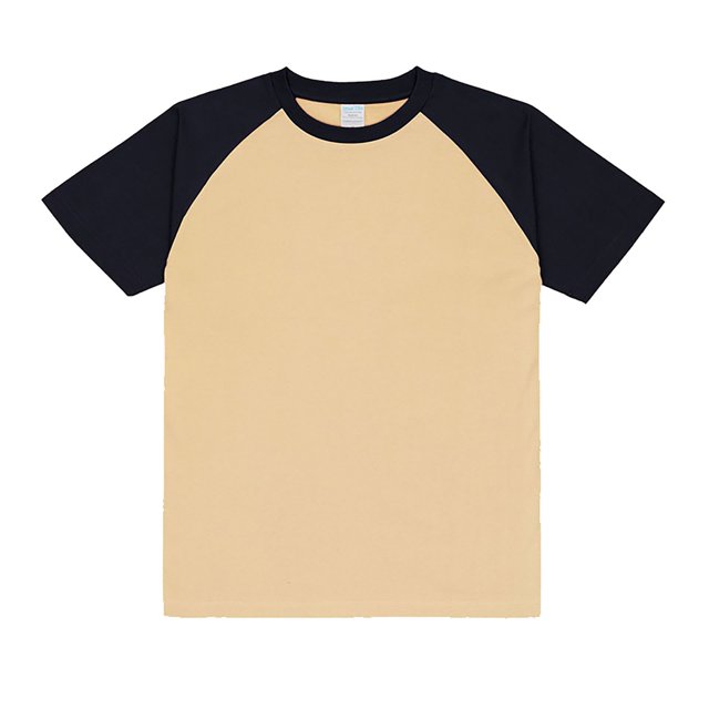 Ediodpoh Men’s Raglan Contrast T Shirt 230g Solid Color Retro Heavy Shoulder T Shirt Pure Cotton Matching Color Loose Short Sleeve Tops for Men Trendy Navy L