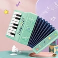 thumbnail image 2 of Children Large Electronic Accordion Toy With Keyboard Bellows Music Enlightenment Instrument For Beginners Plastic Green Green, 2 of 6