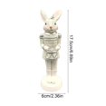 thumbnail image 3 of EGNMCR Easter Decorations, Cute Resin Bunny Figurine Mini Easter Rabbits Statue for Home Decor Tabletop Shelf Mantel Centerpiece Decoration Spring Holiday Party Favors resin decorations, 3 of 6