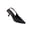 Black, variant on Women High Heeled Shoes Pointy Toe Chunky Heel PU Slingback Ankle Strap Sandals The New Summer Large Size Pointed Soft Leather Bag Head To Match Khaki