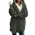 thumbnail image 1 of WREESH Cardigan Manteau à Capuche pour Femmes, Ample, Ouvert à l'Avant, avec Poches Drapées, 1 of 6