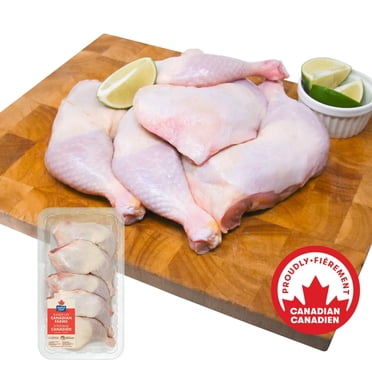Quarts arrières de cuisse de poulet Maple Leaf, 4-5 Cuisse avec dos, 1.28 - 1.87 KG