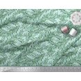 thumbnail image 1 of Soimoi Green Modal Satin Fabric Laurel Leaves Print Sewing Fabric BTY 42 Inch Wide, 1 of 2