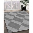 thumbnail image 3 of Ahgly Company Tapis Rond Lavable en Machine Intérieur Transitionnel Gris Foncé, 7 Pieds Rond, 3 of 7