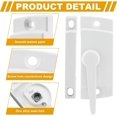 thumbnail image 3 of LoonWear 10 Pack Window Sash Locks, Cam Action White Window Locks, Window Latches with Keeper Diecast, Replacement Sash Locks for Sliding Windows Double Hung Windows(White), 3 of 5