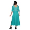 thumbnail image 4 of Moomaya Haut Indien Imprimé Robe Kurti Longue Tunique à Manches 3/4 Robes pour Femmes, 4 of 5