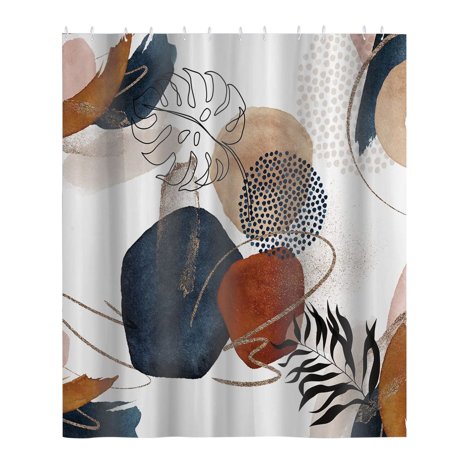 Binwennn Shower Curtain for Shower with Botanical Shower Curtains for Bathroom Bling Shower Curtain Shower Curtain Bathroom Shower Curtains With Hooks 72