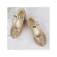 thumbnail image 5 of UKAP Girls Mary Jane Chunky Block Princess Shoe Rhinestone Dress Shoes Uniform Heeled Sandals Lightweight Pumps Gold 3Y, 5 of 5