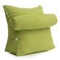 thumbnail image 1 of Coussin de Soutien Ajustable, Appui-Tête Dossier en Coton et Lin Coussin Triangulaire en Coin pour le Dos Coussins Lombaires Canapé Chaise de Bureau Lecture Lit Oreiller de Repos Coussin Décoratif, 1 of 3