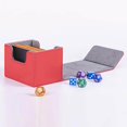 thumbnail image 2 of Card Deck Case Organizer Storage pu leather Card Box for MTG Cards Poker Cards Sport Card Red, 2 of 7