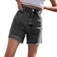 thumbnail image 1 of JMYHOAM Jeans Short en Jean pour Femmes Shorts Décontractés Mo Taille Haute, 1 of 7