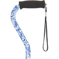 thumbnail image 1 of NOVA Designer Walking Cane with Offset Handle Lightweight Adjustable Walking Stick with Carrying Strap Blue Porcelain Design, 1 of 4