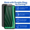 thumbnail image 4 of onn Protecteur d’écran en verre intimité pour iPhone® 16 Plus / 15 Plus / 14 Pro Max, fabriqué avec du verre résistant de Corning🅪, intimité à 180°, plateau d’installation facile, 4 of 8