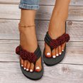 thumbnail image 4 of Dvkptbk Sandales Femmes Mode Chaussures pour Femmes Décontractées Bout Rond Talon Compensé Pantoufles Florales Sandales de Plage Chaussures pour Femmes, 4 of 4