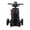 Noir Mat, variante sur Trottinette de Mobilité Électrique Motorisée à 4 Roues, Doubles Moteurs Robustes Siège Grand - Bleu Ciel Mat