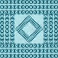 thumbnail image 1 of Ahgly Tapis d'Intérieur Lavable en Machine Carré Transitionnel Vert Cyan Foncé, 7 Pieds Carré, 1 of 7