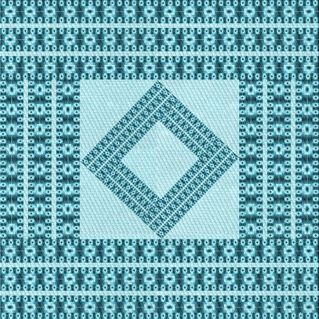 Ahgly Tapis d'Intérieur Lavable en Machine Carré Transitionnel Vert Cyan Foncé, 7 Pieds Carré