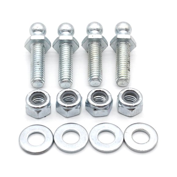 Riwcyla 10mm Ball Studs with Hardware , 5/16,18 Thread x 1'' Long Shank , Gas Lift Support Strut Fitting (4 Pack) perfect for daily use, outdoor activities, travel & casual occasions