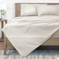 thumbnail image 1 of Bare Home Ultra-Soft Sheet Set - Premium 1800 Collection - Deep Pockets - 3-Pieces - Twin XL, Grid - Stone/White, 1 of 8