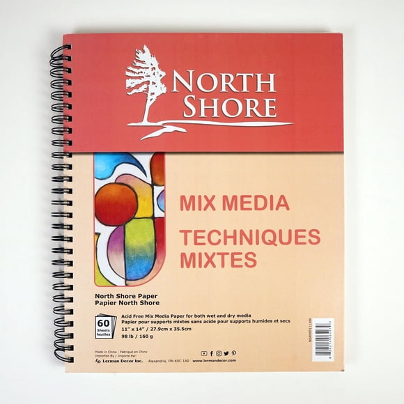 North Shore mix media paper 11"x14"