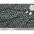 thumbnail image 2 of Soimoi Green Rayon Fabric Alphabet Text Printed Craft Fabric by the Yard 58 Inch Wide, 2 of 3