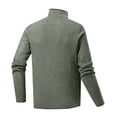 thumbnail image 4 of Lovzfmll Chandail à Capuchon Polartec pour Homme, Haute Élasticité, Fermeture Éclair, Poche, Chaud, Course, Vert Armée, P, 4 of 6