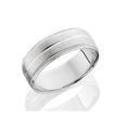 thumbnail image 2 of Men's 8mm Palladium Satin Wedding Band Bands Mens Rings, 2 of 3