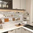thumbnail image 4 of Wall Mounted Floating Shelves Set of Rustic Wood Wall Shelves for Bathroom Bedroom Kitchen Living Room Storage and Decoration Picture Ledge, 4 of 6