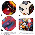 thumbnail image 3 of Designart Pop Art framed wall art decor, Pop Art framed wall Art, Music in Pop Art Style , Multi-Color Glam Gold framed wall art, 20x12 inches Gold Frame, 3 of 5