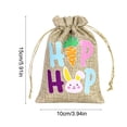 thumbnail image 3 of Fridja Christmas Party Decorations Easter Gift Bag Bunny Eggs Elementss Children's Easter Linen Drawstring Candy Bag, 3 of 6
