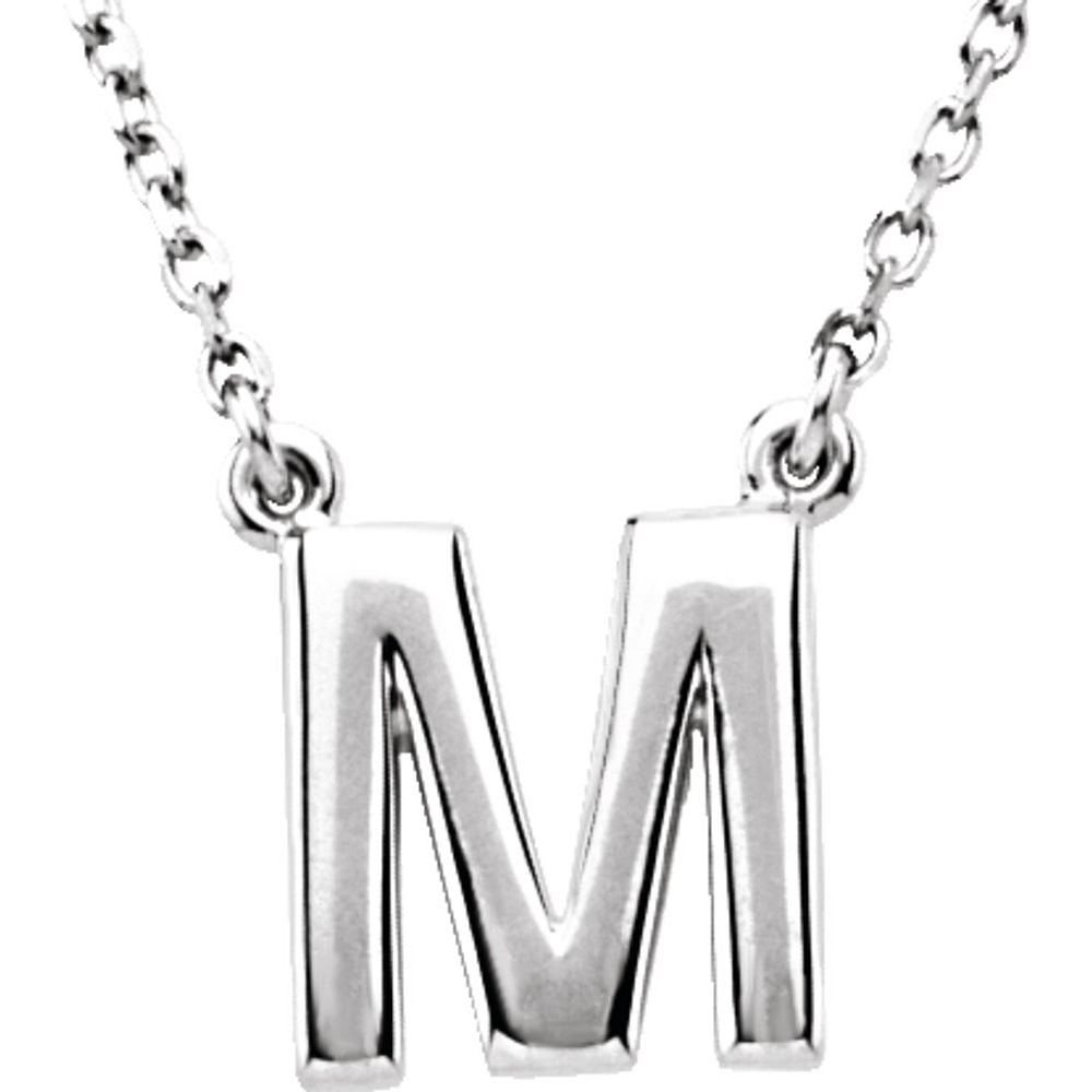 Precious Stars Collier Unisexe en Argent Sterling avec Initiale m et Police à Blocs