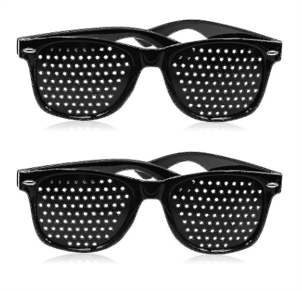 Jinsinto Set of 2 pinhole glasses to improve vision Unisex black glasses to improve vision Botao