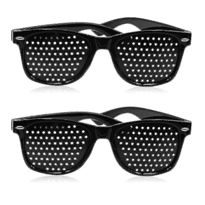 Jinsinto Set of 2 pinhole glasses to improve vision Unisex black glasses to improve vision Botao
