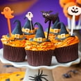 thumbnail image 4 of Todaioua Halloween Picks 3.3 Inch - Pumpkin Cat Ghost Cartoon Toothpicks for Bento Box Fruit Decor, Mini Multicolored Party Accessories for Birthday Wedding Holiday Celebrations​​, 4 of 5