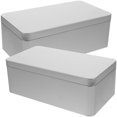thumbnail image 1 of Miangastore 2 Pcs Petites Boîtes en Fer-Blanc Boîte de Rangement pour Feuilles de Thé Boîte de Rangement Vide pour Bonbons en Fer-Blanc avec Couvercle, 1 of 9