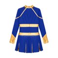 thumbnail image 4 of Lejafay Robe de Danse de Cheerleading Ballet pour Filles Uniforme Scolaire Robe Plissée à Manches Longues Tenues d'Halloween Bleu 14, 4 of 5